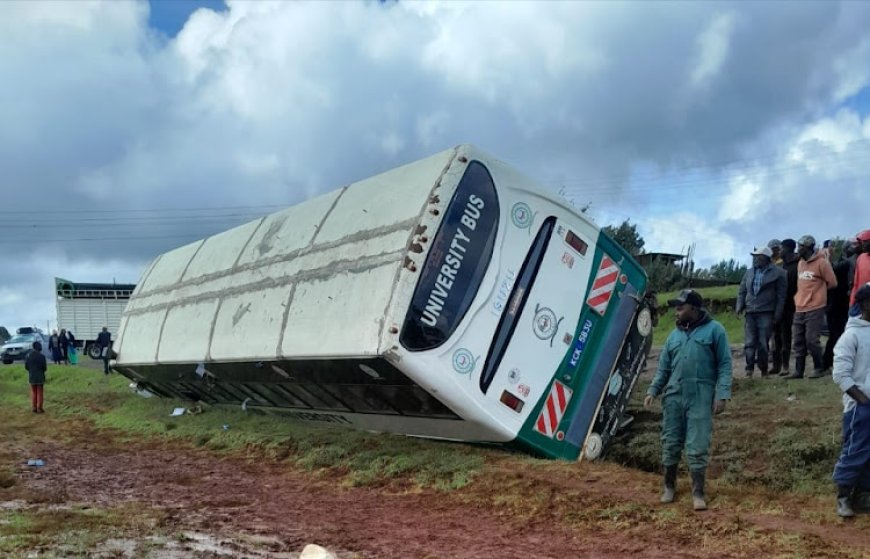 Moi University suspends academic trips following a bus accident.