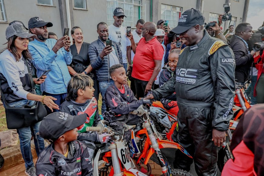 Gachagua officially opens the Talanta Motorsport Academy.