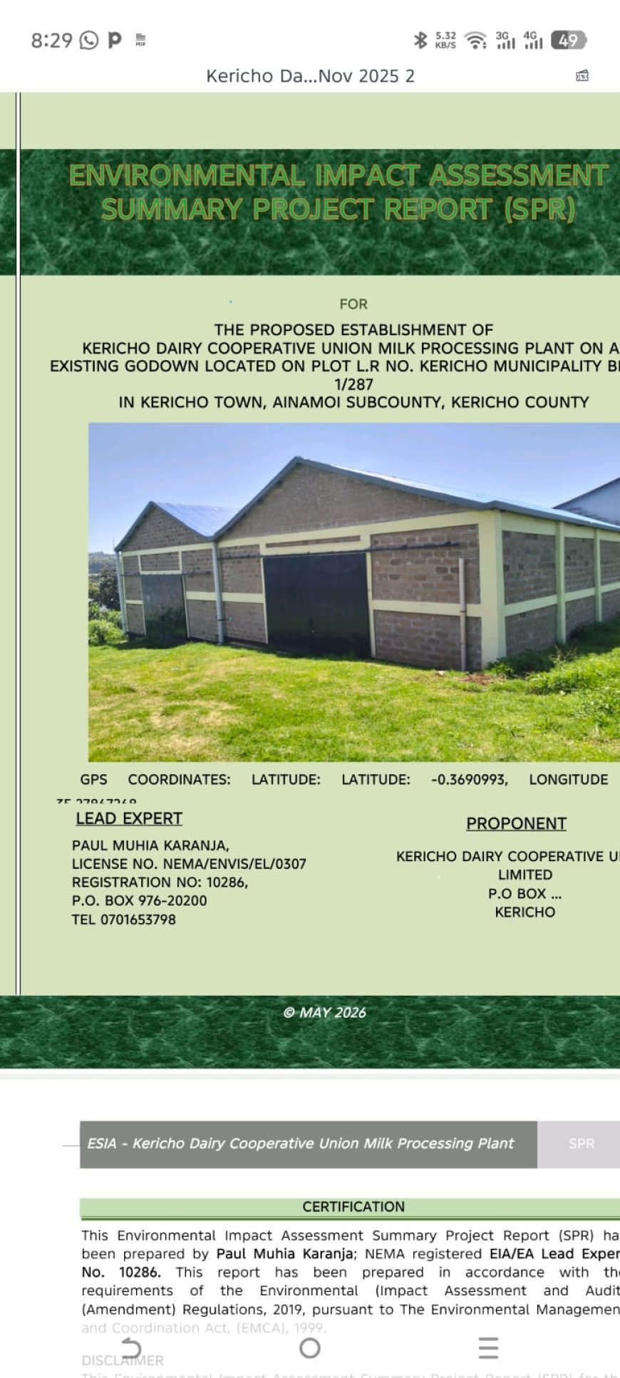 ADVISORY FROM KERICHO DAIRY CO-OPERATIVE UNION LTD WHERE IS THE MILK? — A SIMPLE MESSAGE TO KENYAN DAIRY FARMERS